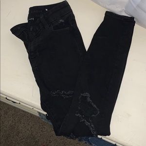 American Eagle Distressed Black Jeans
